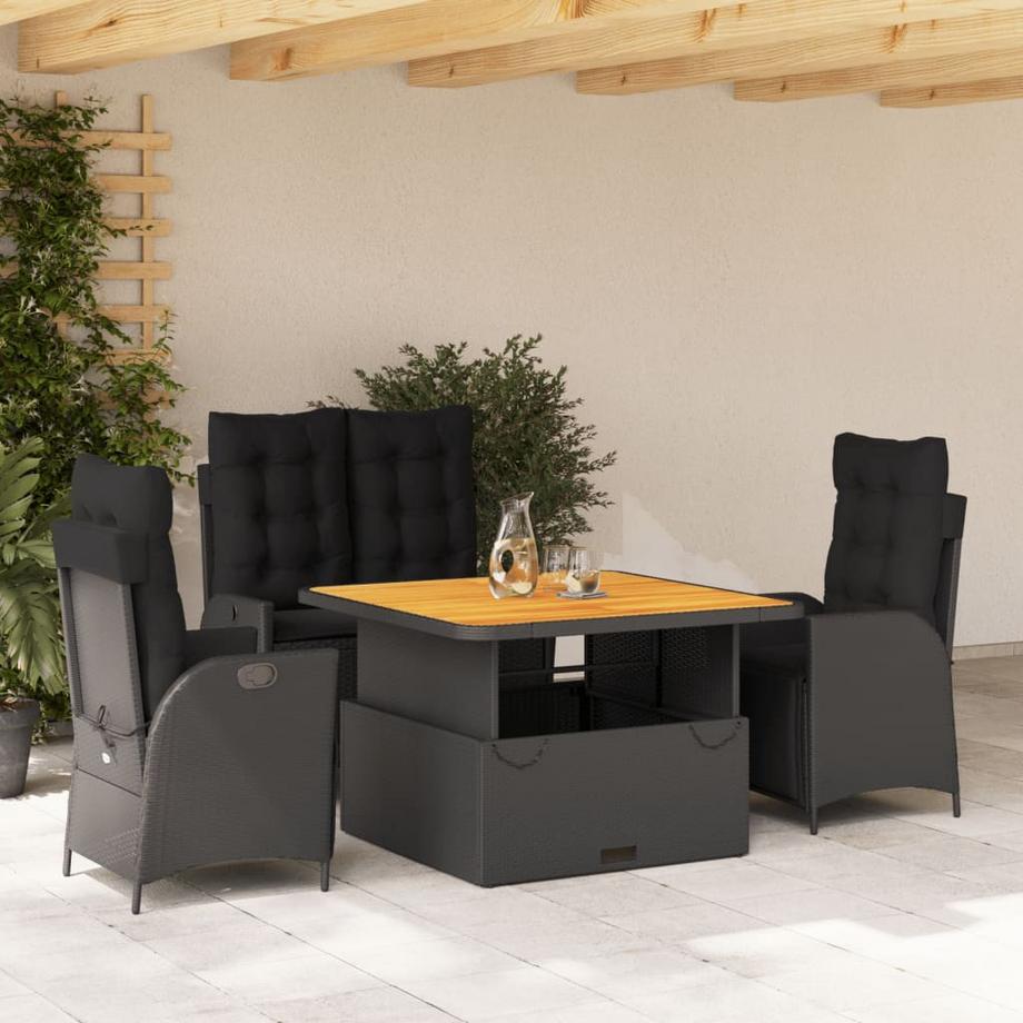 VidaXL set da pranzo da giardino Polirattan  