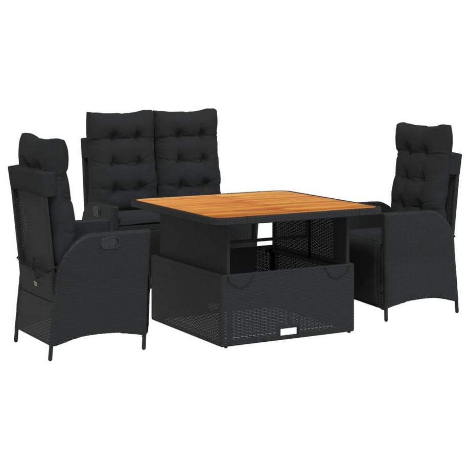 set da pranzo da giardino Polirattan