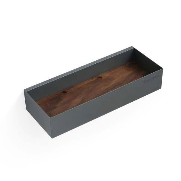 Forster Home Scaffale msagnetico con 3 barattoli noce  