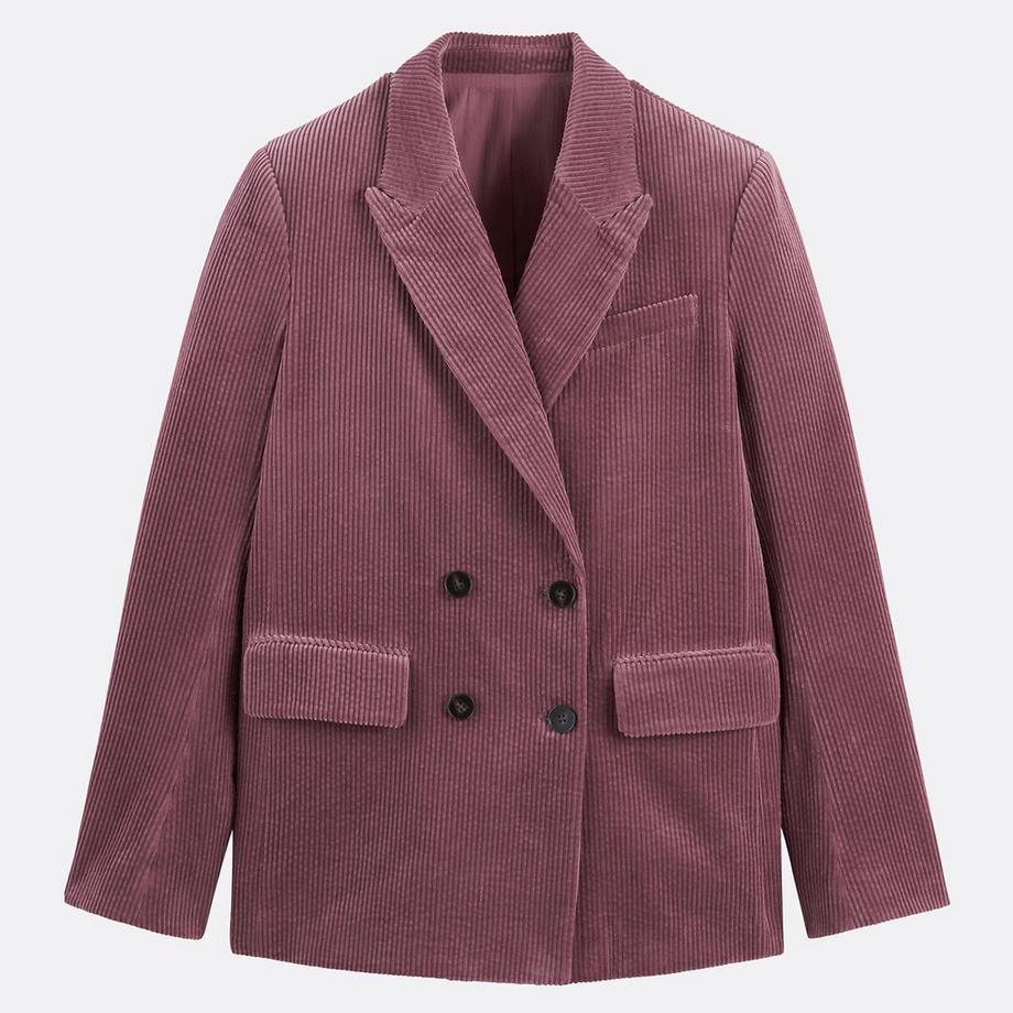La Redoute Collections Long Blazer Velours Double Boutonnage  