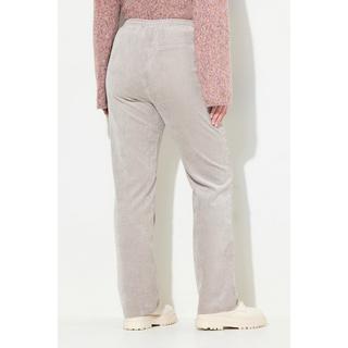 Ulla Popken  Pantalon en velours côtelé Ruby, matière extensible, taille élastique et cordon de serrage 