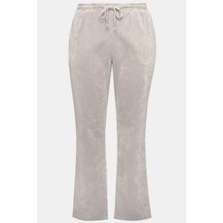 Ulla Popken  Pantalon en velours côtelé Ruby, matière extensible, taille élastique et cordon de serrage 