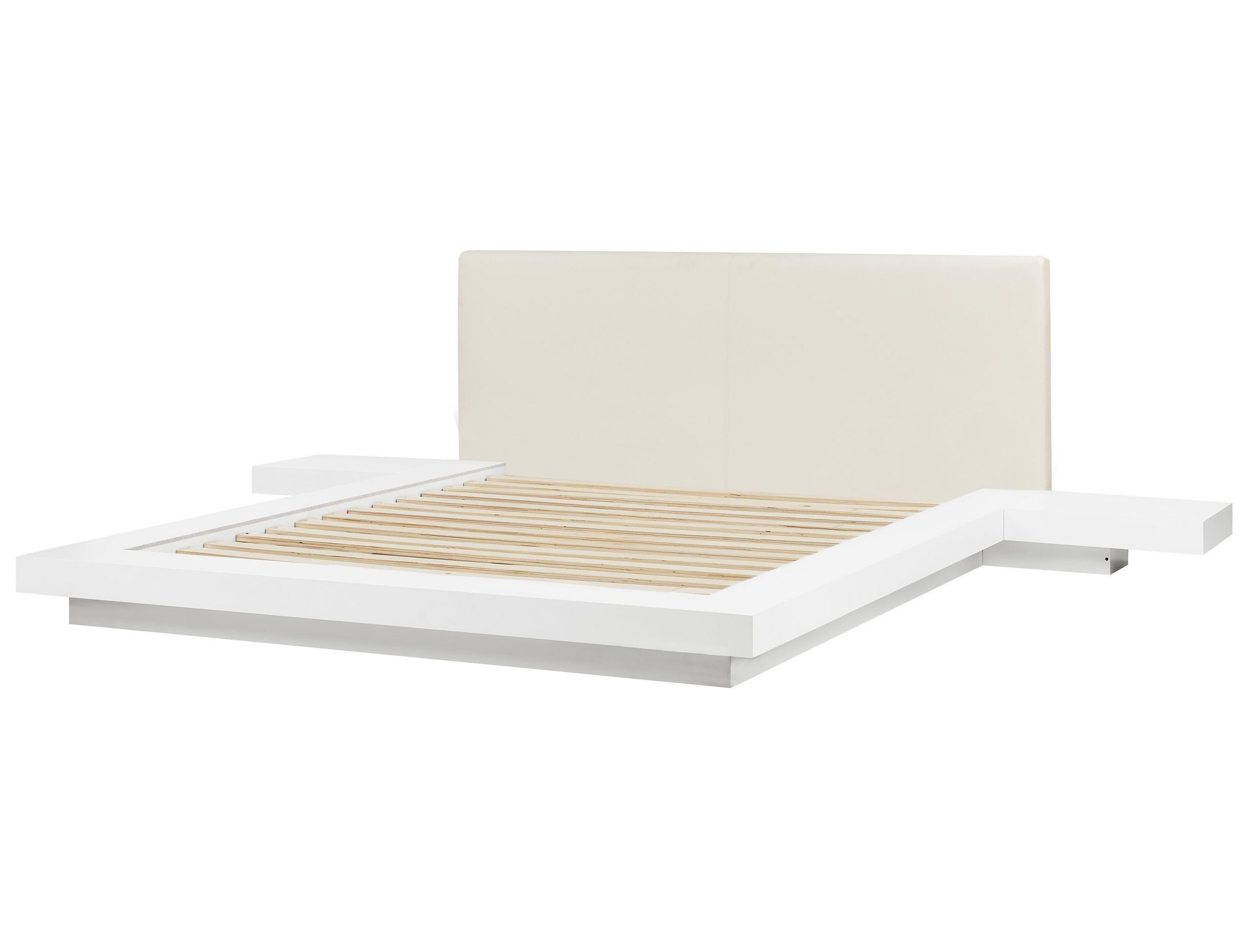 Beliani Letto con LED en Fibra a media densità (MDF) Scandinavo ZEN  