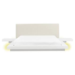 Beliani Letto con LED en Fibra a media densità (MDF) Scandinavo ZEN  