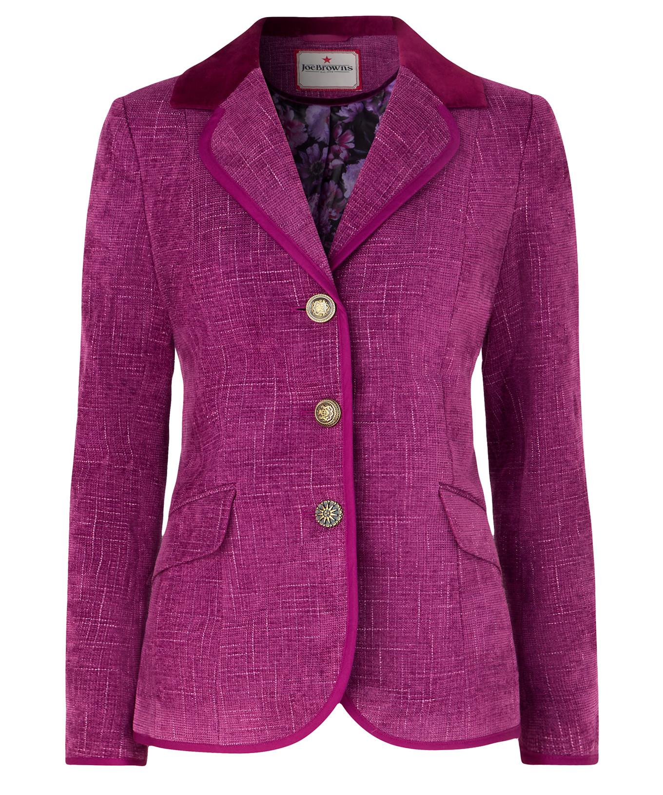 Joe Browns Blazer Carreaux Simple Boutonnage  