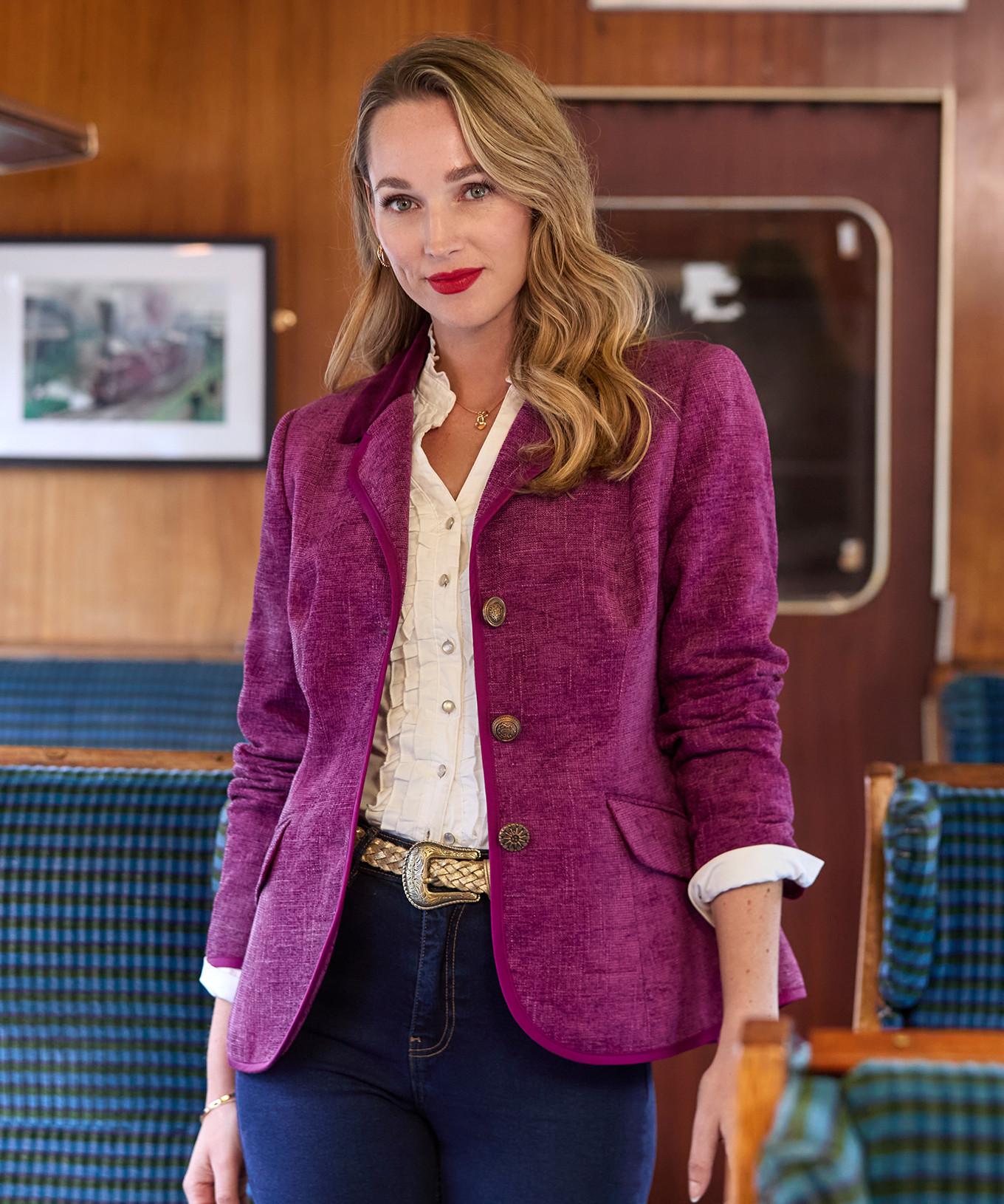 Joe Browns Blazer Carreaux Simple Boutonnage  