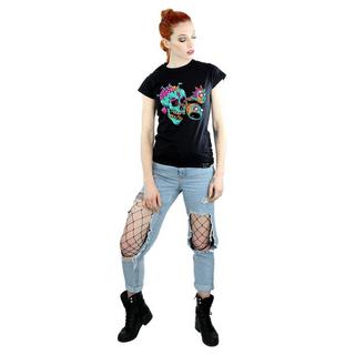Rick And Morty Rick and Morty Skull and Brains Bedrucktes T-Shirt  