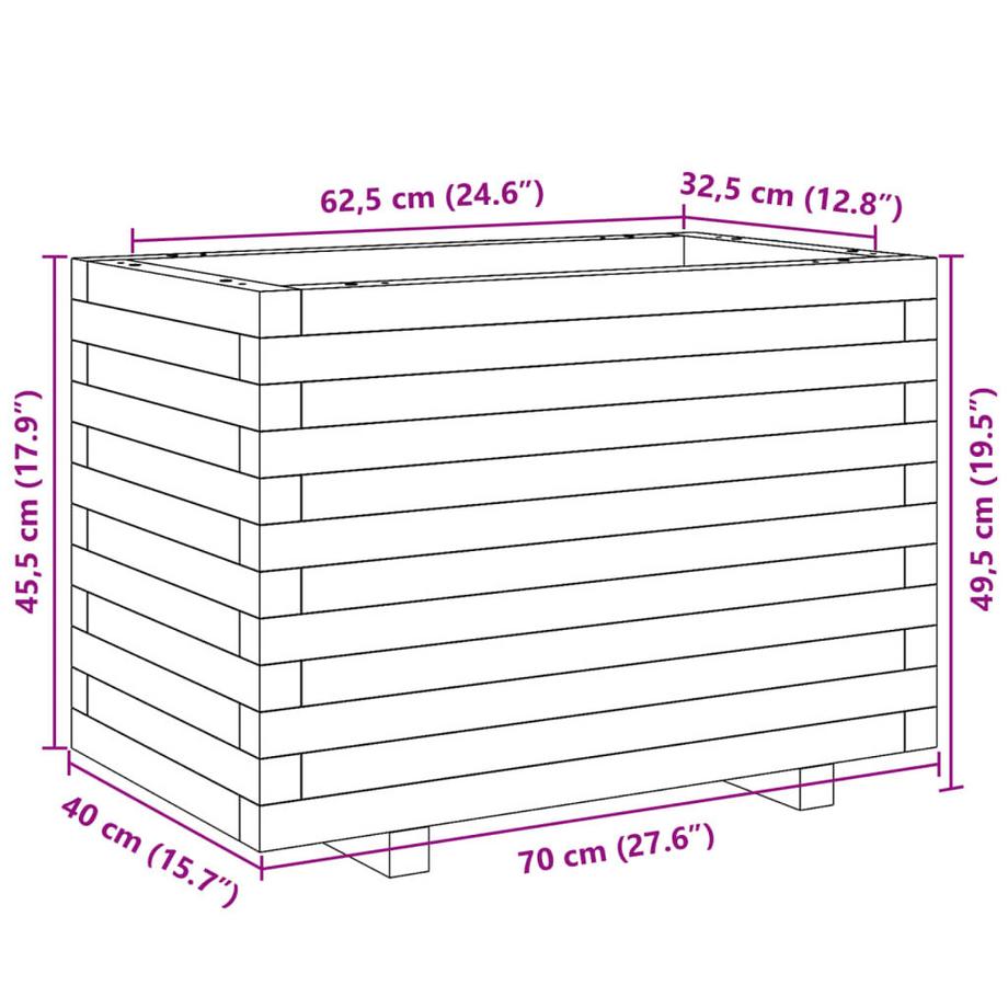 VidaXL Jardinière bois de pin  