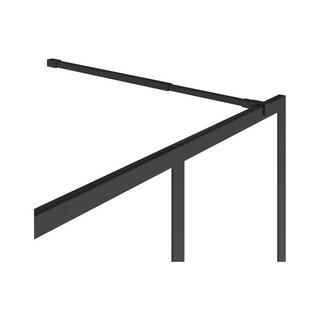 SHOWER DESIGN Duschtrennwand für italienische Duschen - Schwarz matt - Industrial Style - 100 x 200 cm - URBANIK  