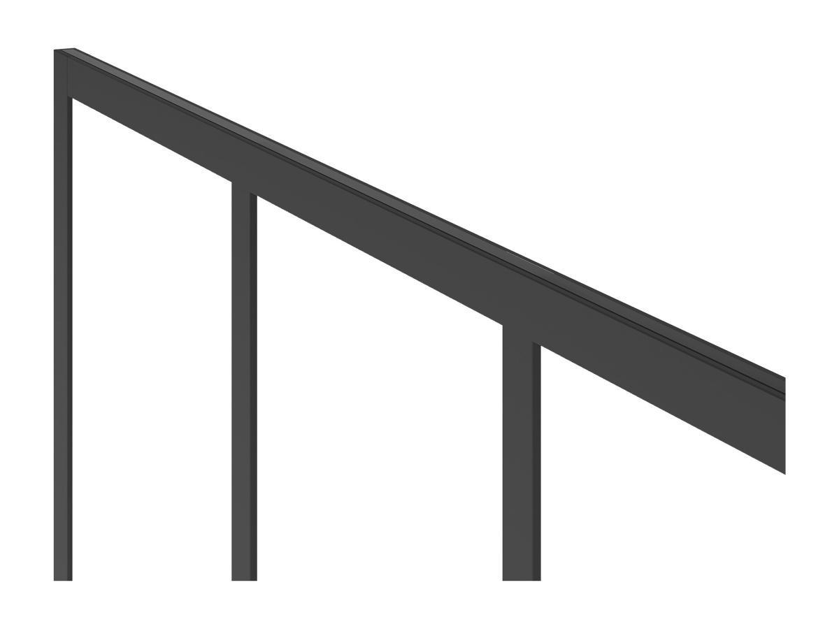 SHOWER DESIGN Duschtrennwand für italienische Duschen - Schwarz matt - Industrial Style - 100 x 200 cm - URBANIK  