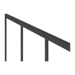 SHOWER DESIGN Duschtrennwand für italienische Duschen - Schwarz matt - Industrial Style - 100 x 200 cm - URBANIK  