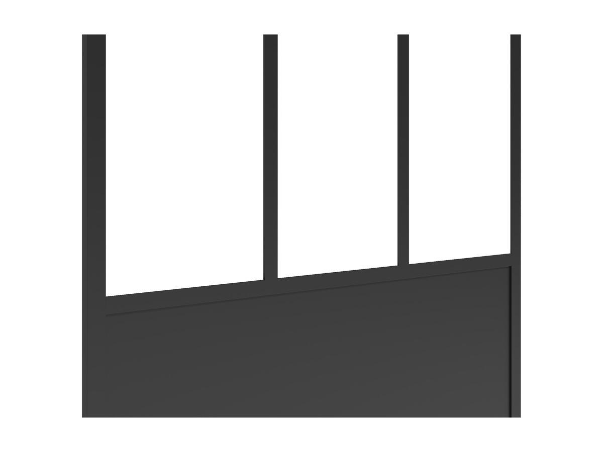 SHOWER DESIGN Duschtrennwand für italienische Duschen - Schwarz matt - Industrial Style - 100 x 200 cm - URBANIK  