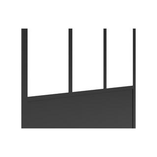 SHOWER DESIGN Duschtrennwand für italienische Duschen - Schwarz matt - Industrial Style - 100 x 200 cm - URBANIK  