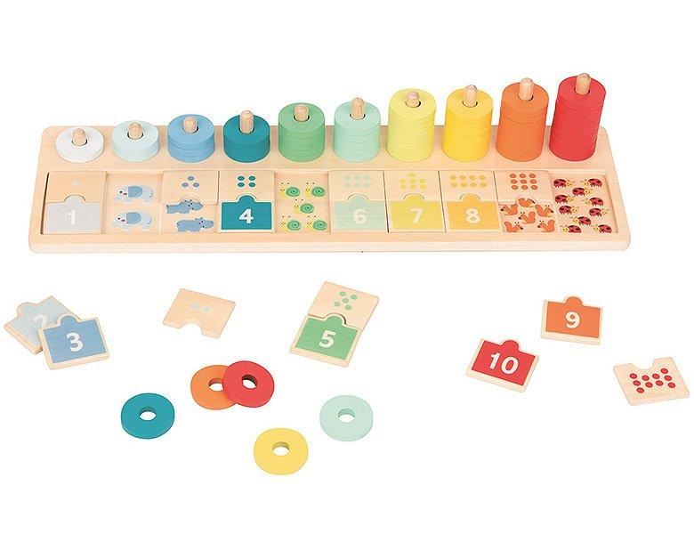 Spielba Holzspielwaren  Kleinkind Zähl- und Zuordnungsbrett 