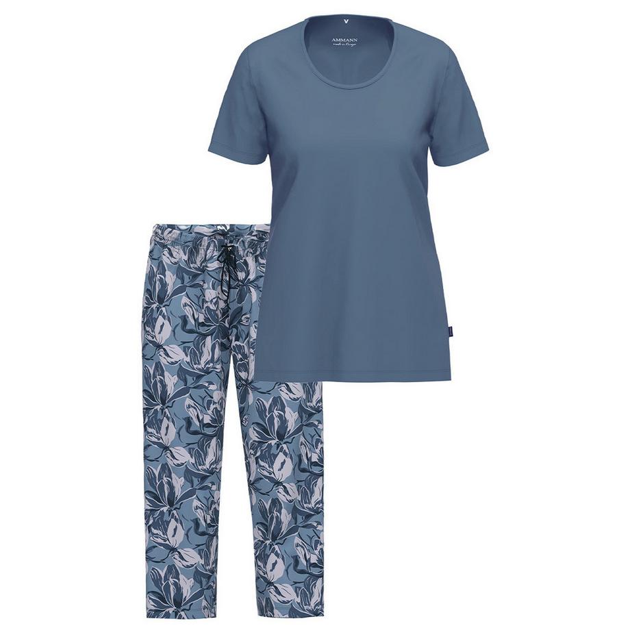 Ammann Night & Home Pyjama avec T-shirt manches courtes et pantalon 7/8  