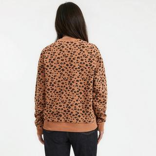 La Redoute Collections Felpa Girocollo Vestibilità Ampia Stampa Leopardata  