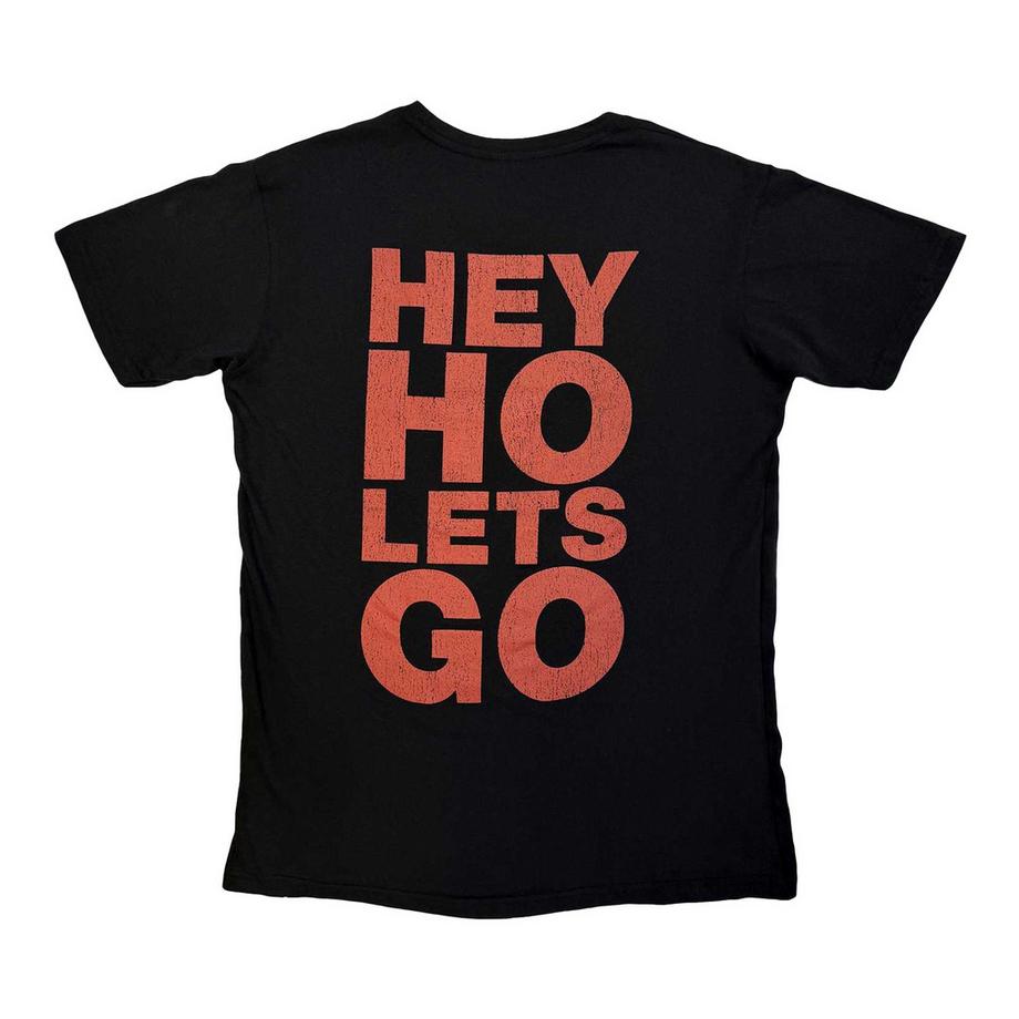 Ramones Hey Ho Red Block Text T-Shirt  