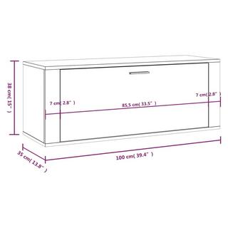 VidaXL scarpiera da parete Legno multistrato  