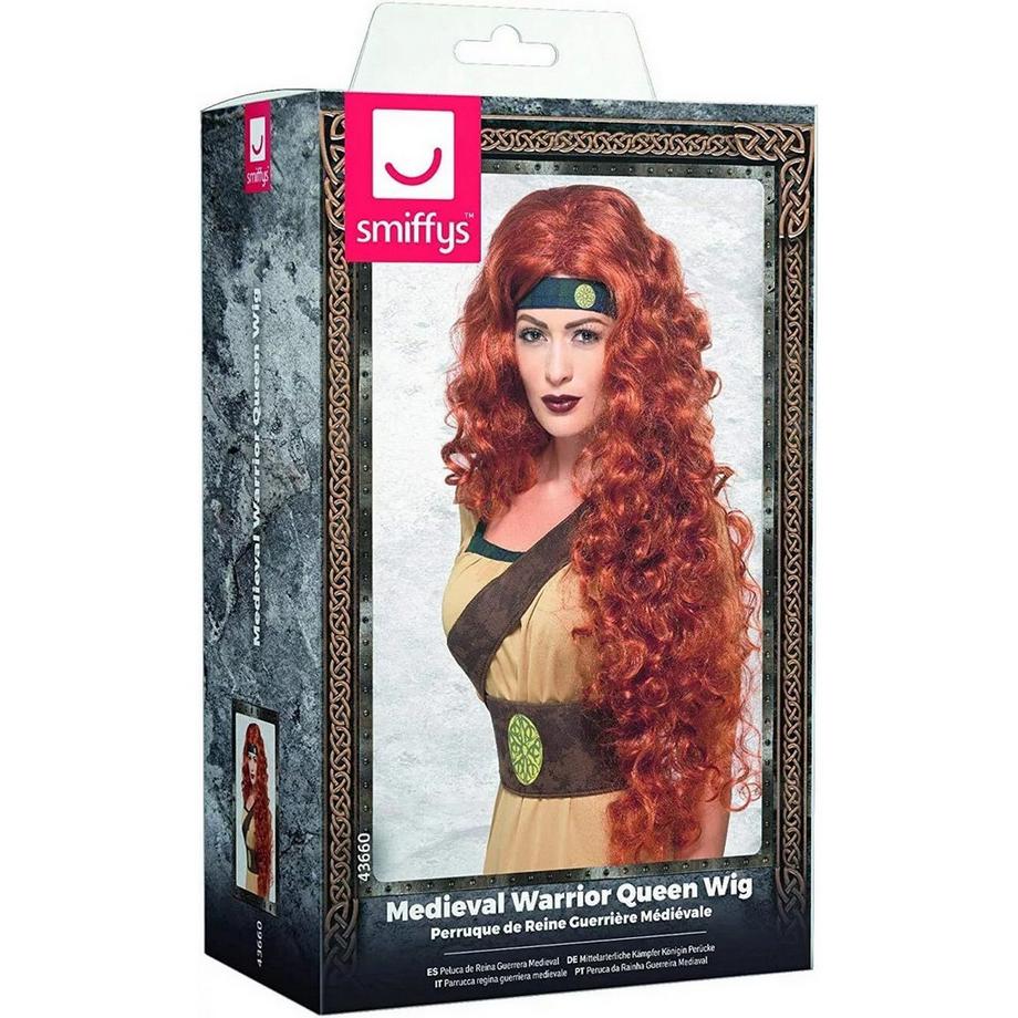 smiffys  Medieval Warrior Queen Perücke 