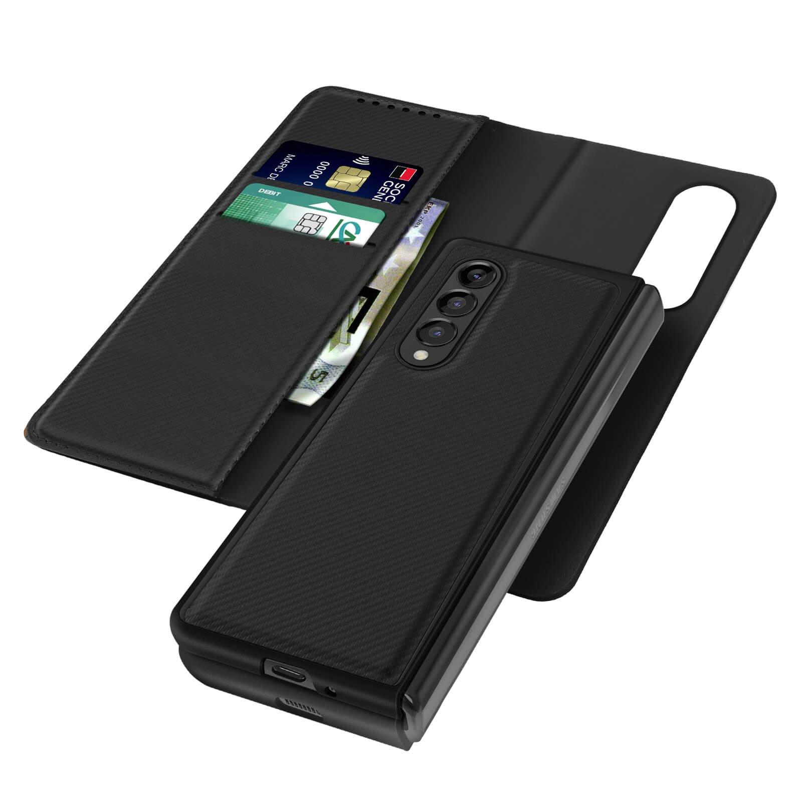 Avizar  Coque Z Fold 3 clapet amovible Noir 