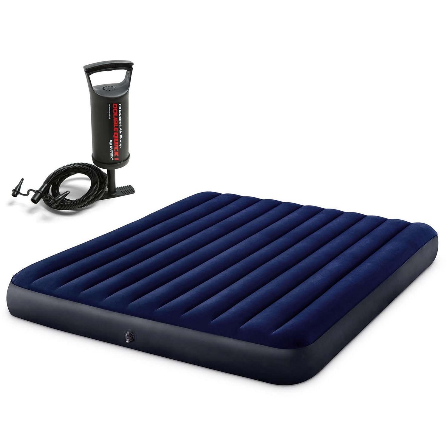 B2X Aufblasbare Matratze 203x183x25 cm mit Kolbenpumpe  