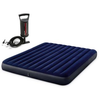 B2X Aufblasbare Matratze 203x183x25 cm mit Kolbenpumpe  