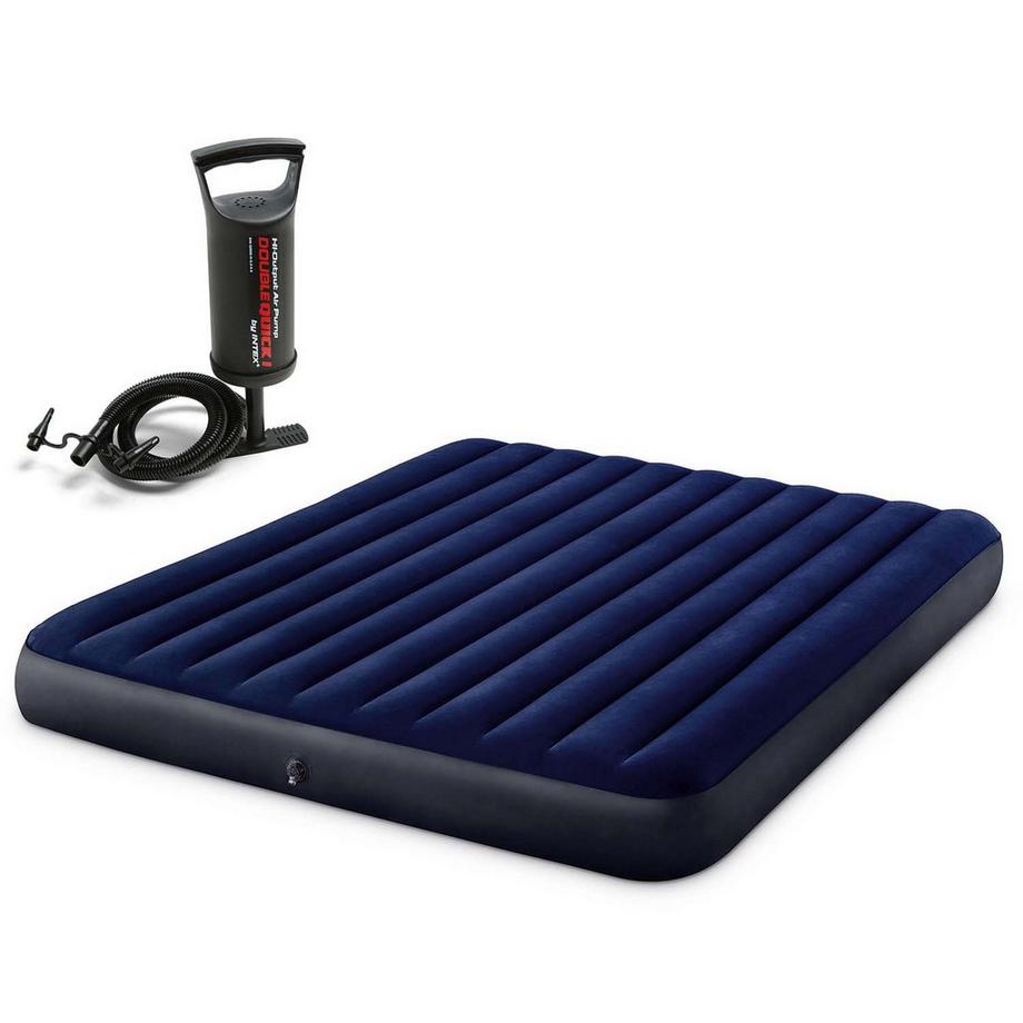 B2X Materasso Gonfiabile 203x183x25 cm con Pompa a Pistone  