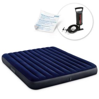 B2X Aufblasbare Matratze 203x183x25 cm mit Kolbenpumpe  