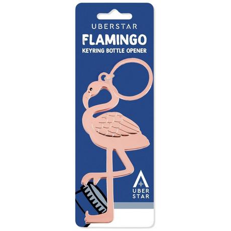 Uberstar Flaschenöffner Flamingo mit Schlüsselanhänger  