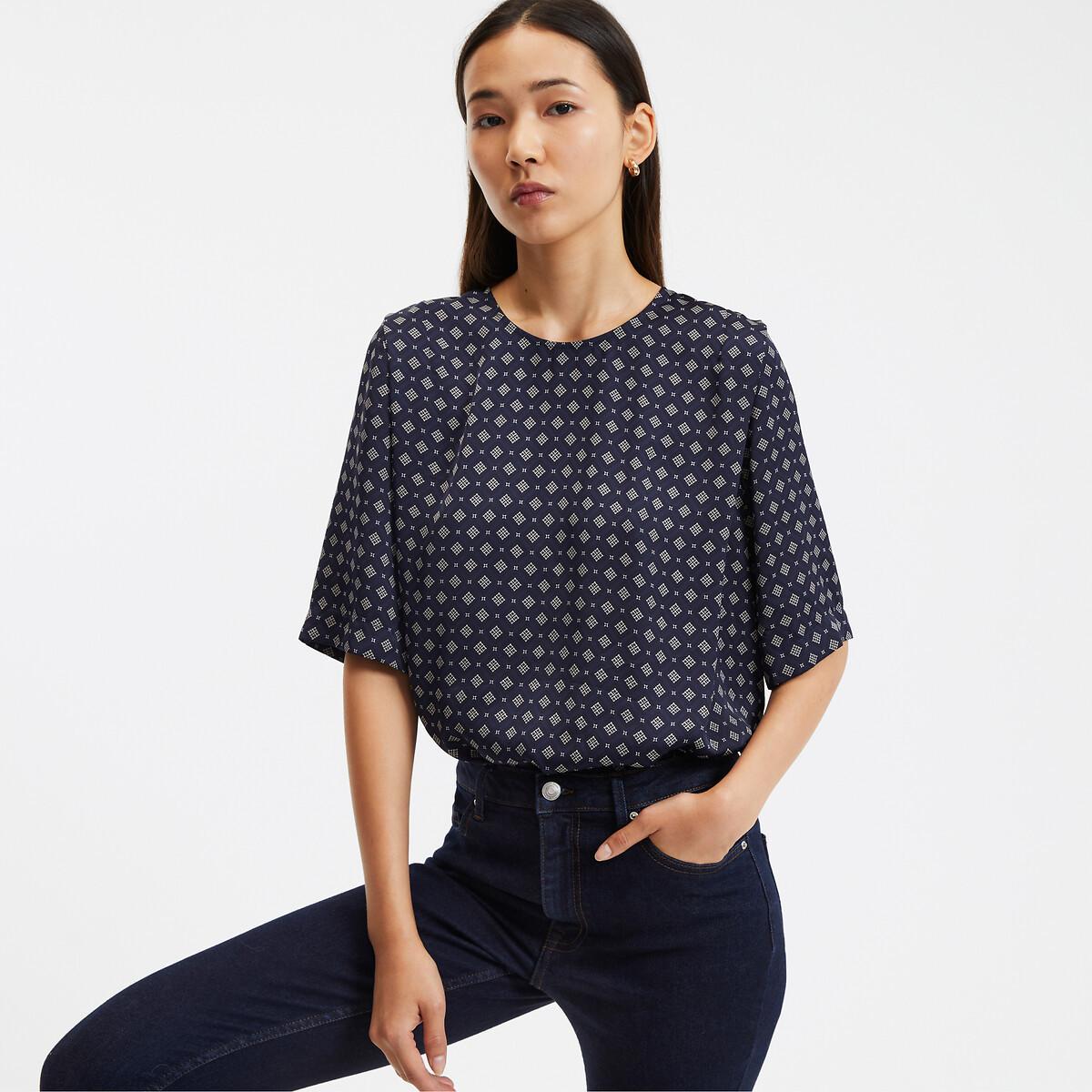 La Redoute Collections  Blouse col rond en satin 