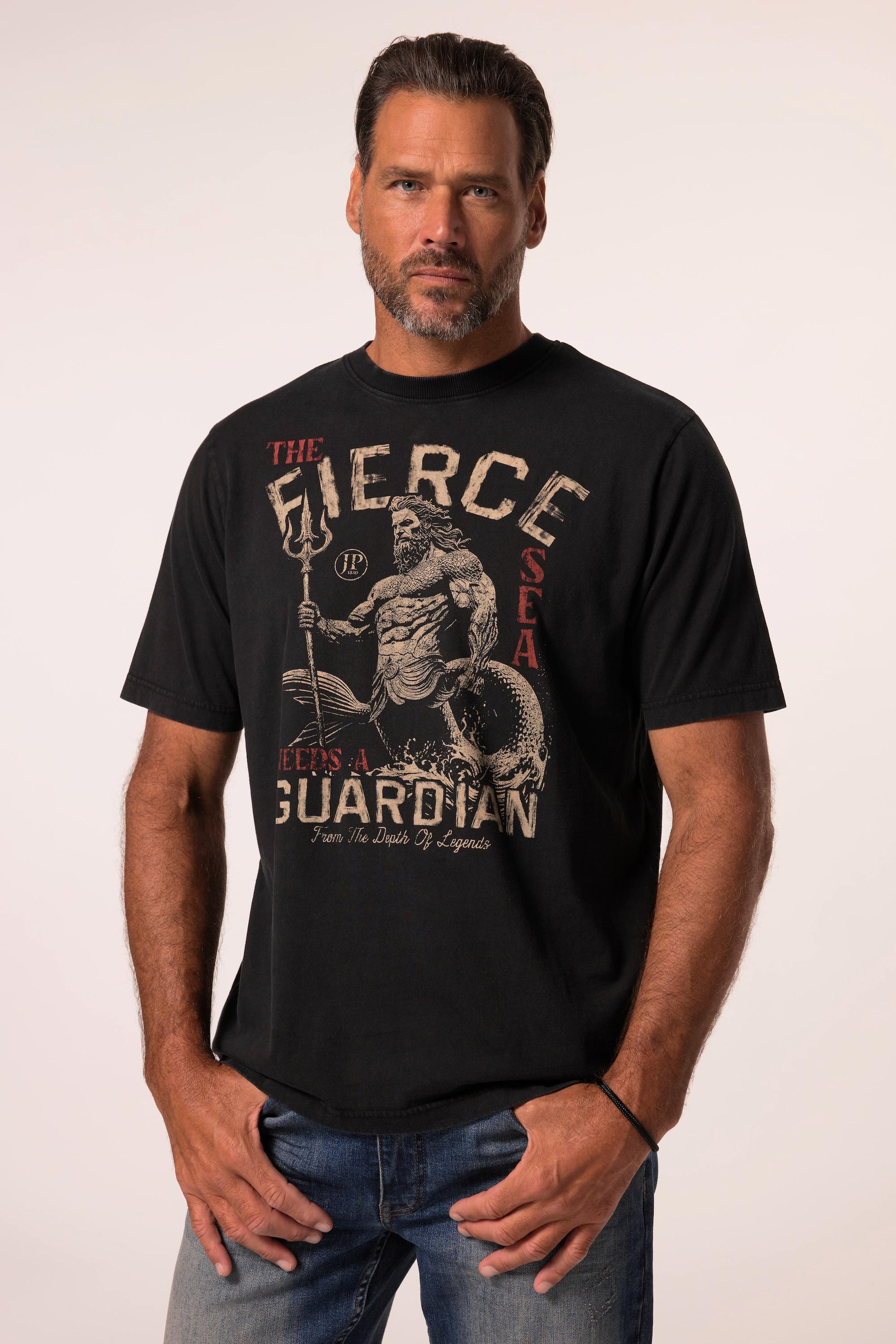 JP1880 Halbarm T-Shirt Brustprint Vintage Look  