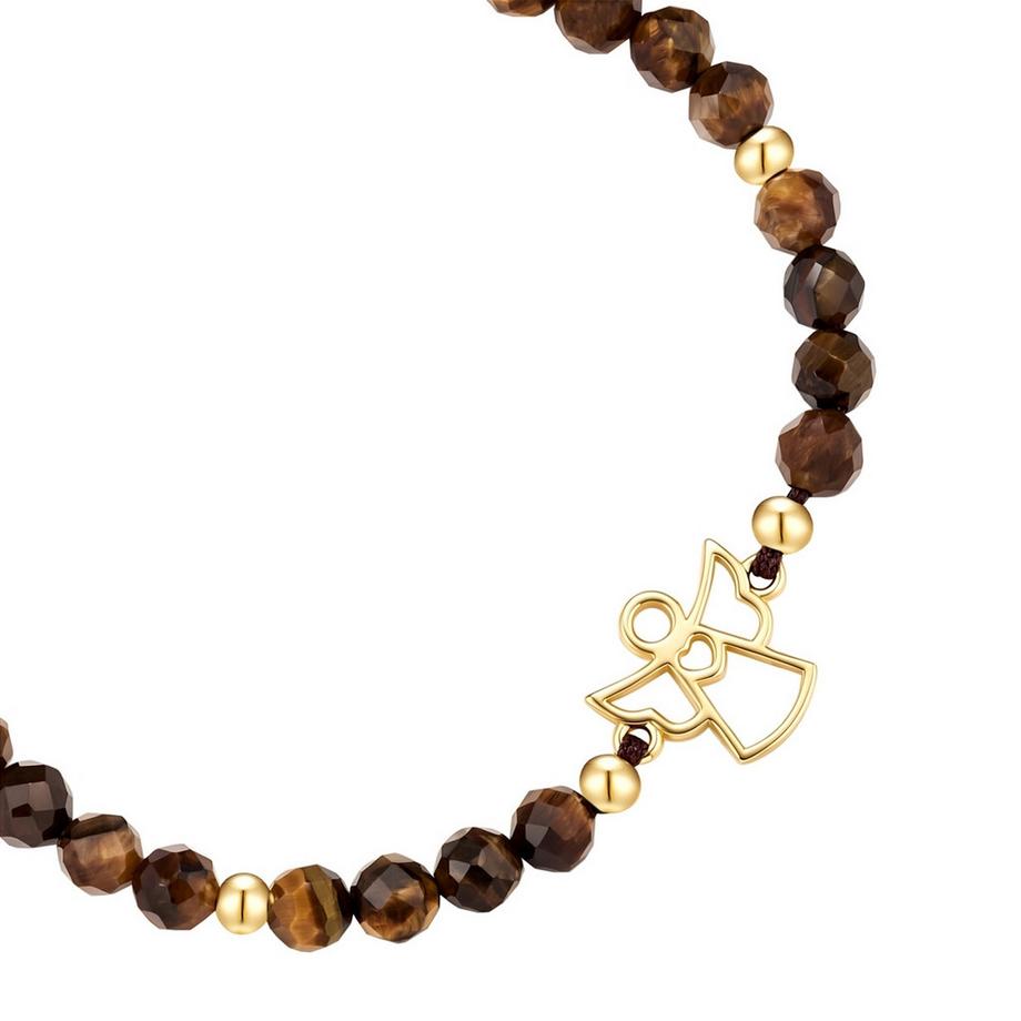 Rafaela Donata  Armband Engel Messing Tigerauge 