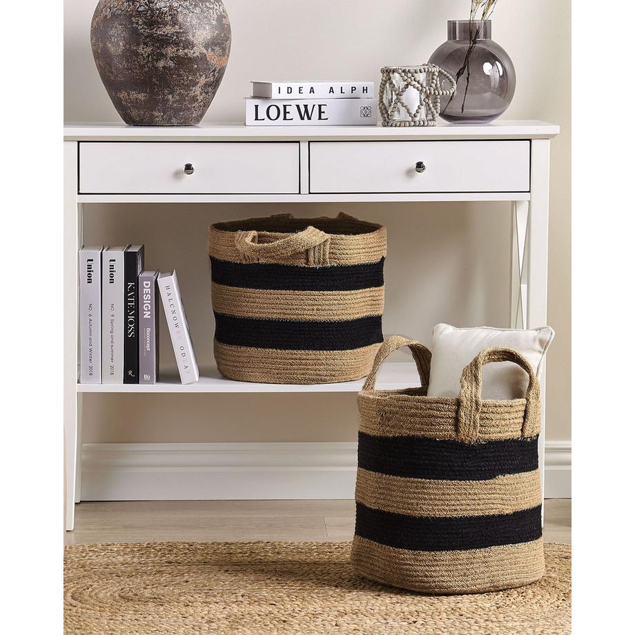 Beliani Set di 2 cestini en Iuta Boho GEREDE  