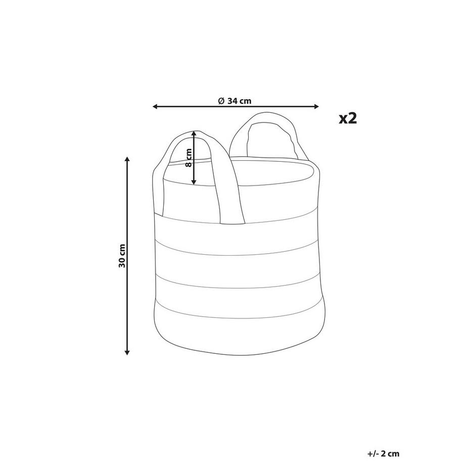 Beliani Set di 2 cestini en Iuta Boho GEREDE  