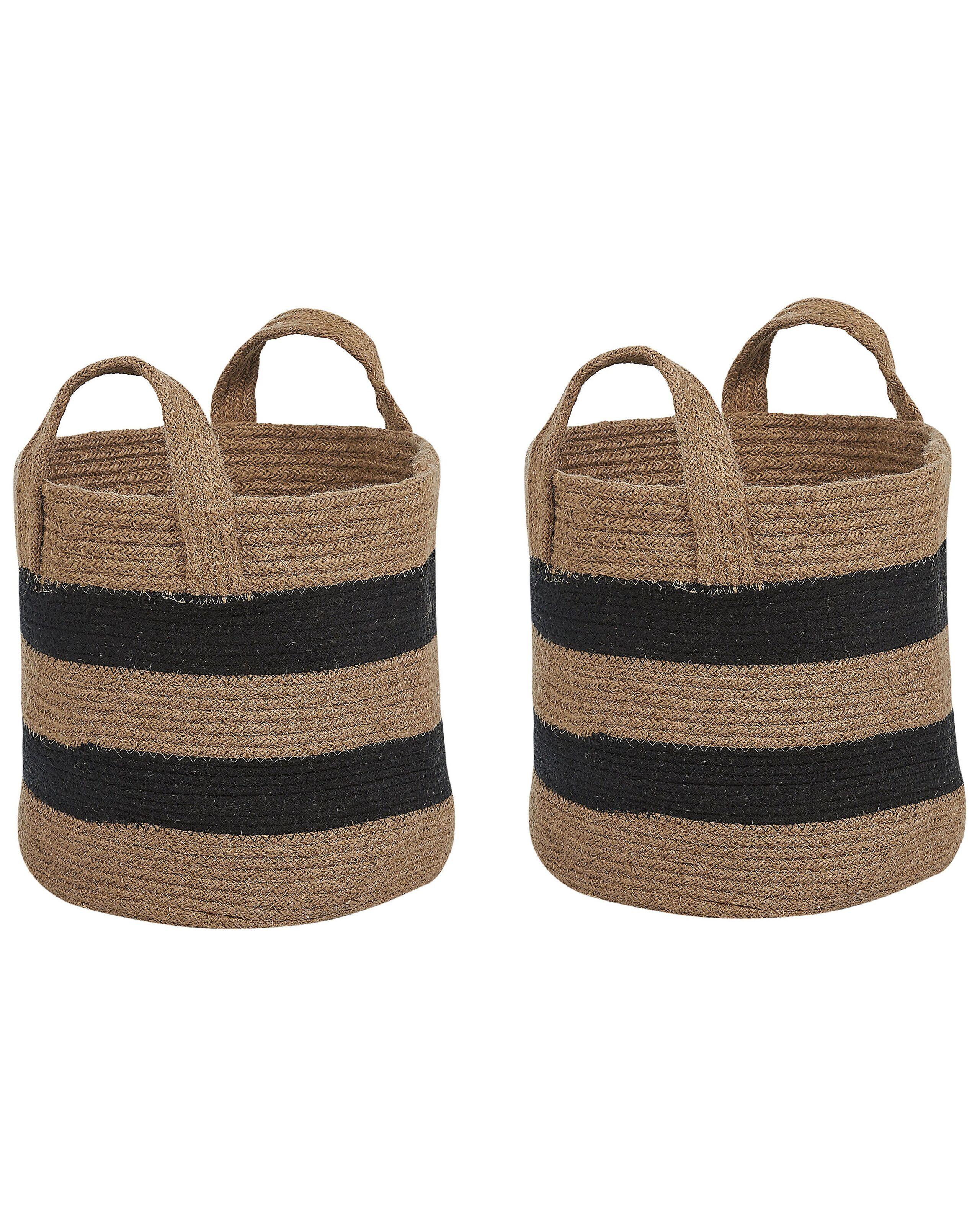 Beliani Lot de 2 paniers en Jute Boho GEREDE  