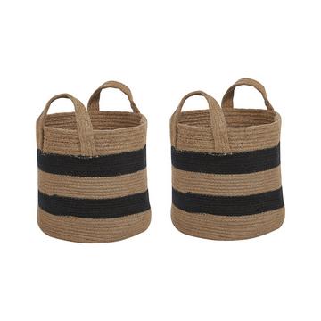 Lot de 2 paniers en Jute Boho GEREDE