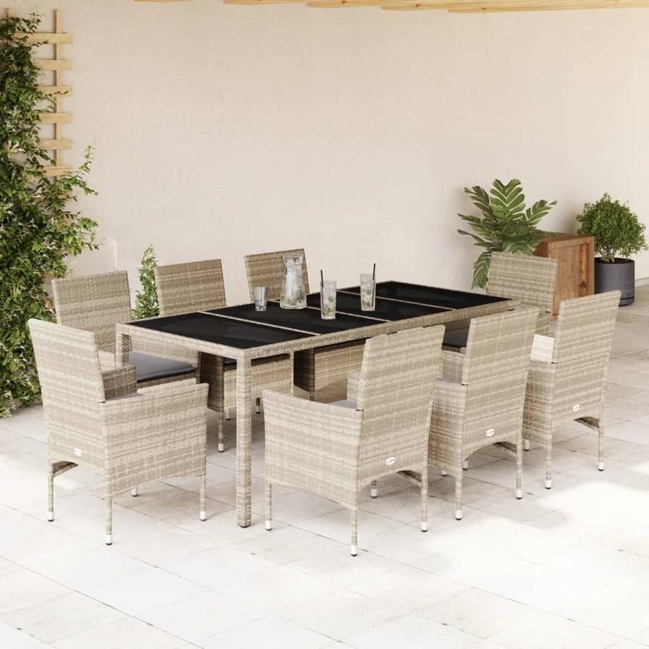 VidaXL set da pranzo da giardino Polirattan  