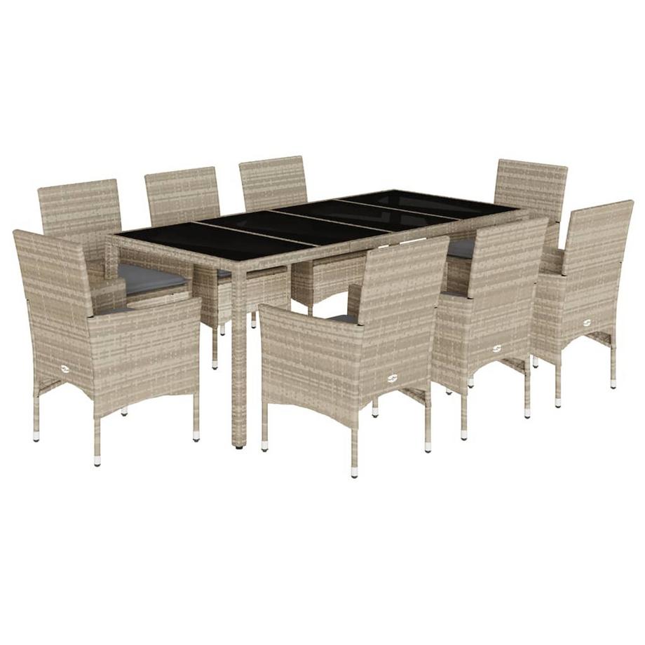 set da pranzo da giardino Polirattan