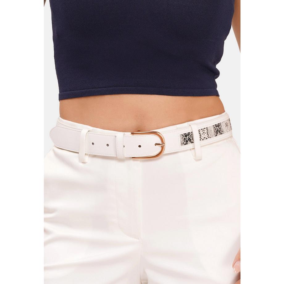 AVANT-GARDE PARIS  Ceinture double imprimé serpent 