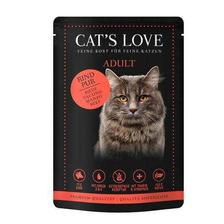 Cat's Love  Adulte Boeuf pure - Multipack 