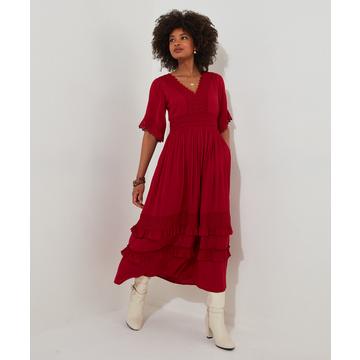 Boho High-Low-Spitzenkleid