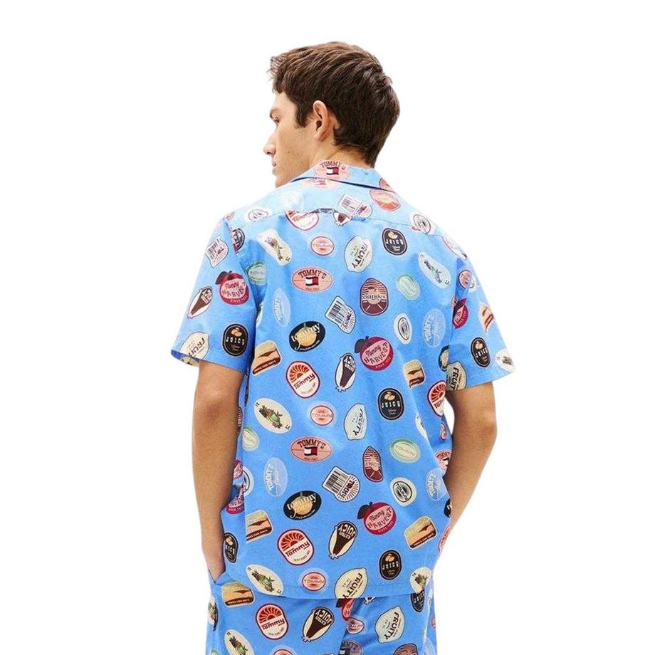 TOMMY JEANS  Chemise Manches Courtes Motiftyle Imprimé Intégral 