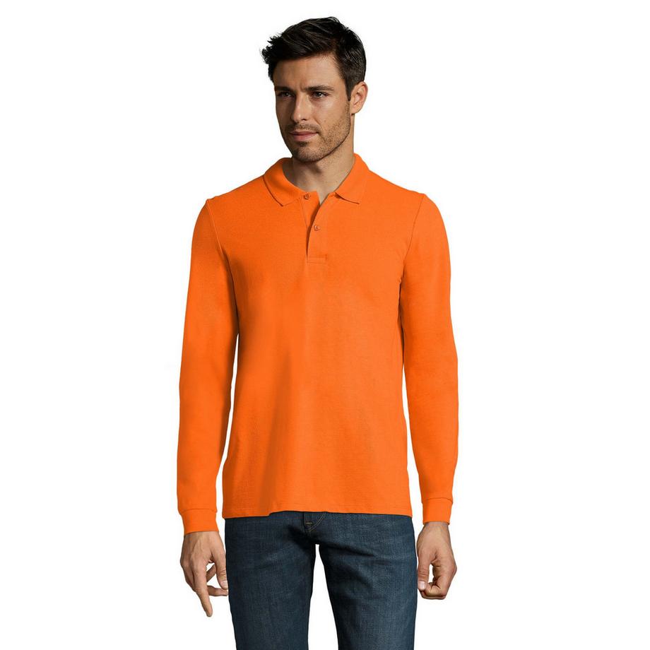Perfect Maglietta Polo Semplice Manica Lunga