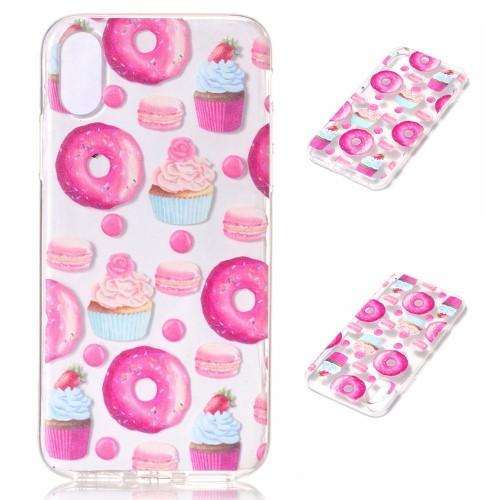 Cover-Discount  iPhone Xs / X - Silikon Gummi Hülle Cup Cakes 