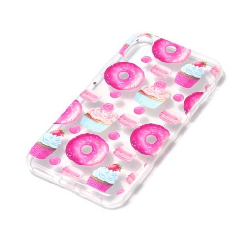 Cover-Discount  iPhone Xs / X - Silikon Gummi Hülle Cup Cakes 