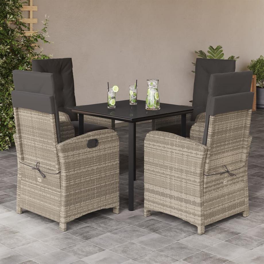 VidaXL Ensemble de salle à manger de jardin rotin synthétique  