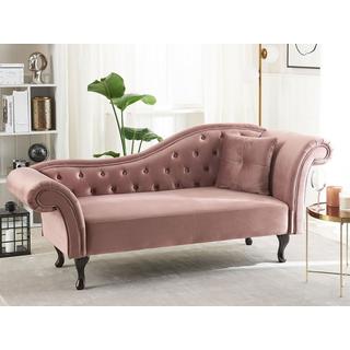 Beliani Chaise longue versione destra en Velluto Glamour LATTES  