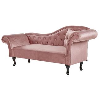 Beliani Chaise longue versione destra en Velluto Glamour LATTES  