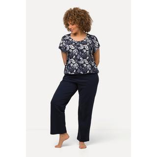 Ulla Popken Pantalon de jogging Jambes droites Taille élastique  