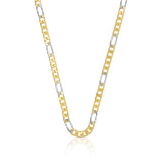 MUAU Schmuck  Collier Figaro Bicolor Gelbgold-/Weissgold 750, 3.5mm, 45cm 